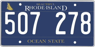 RI license plate 507278