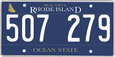 RI license plate 507279