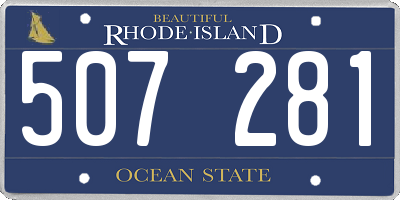 RI license plate 507281