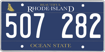 RI license plate 507282