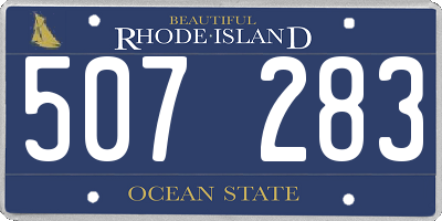 RI license plate 507283