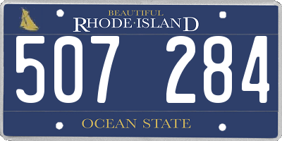RI license plate 507284