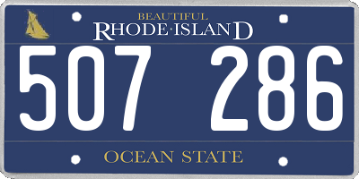 RI license plate 507286