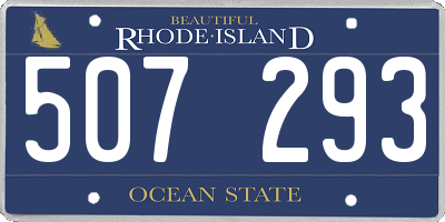 RI license plate 507293