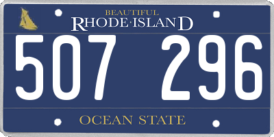 RI license plate 507296