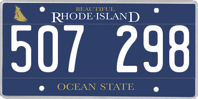 RI license plate 507298