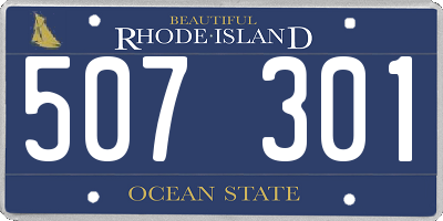 RI license plate 507301