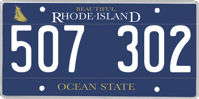 RI license plate 507302