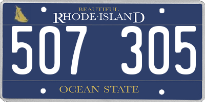 RI license plate 507305