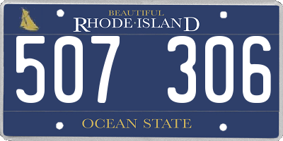 RI license plate 507306