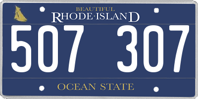 RI license plate 507307