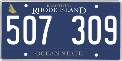 RI license plate 507309