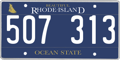 RI license plate 507313