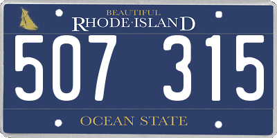 RI license plate 507315