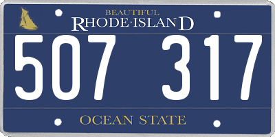 RI license plate 507317