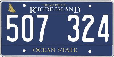 RI license plate 507324