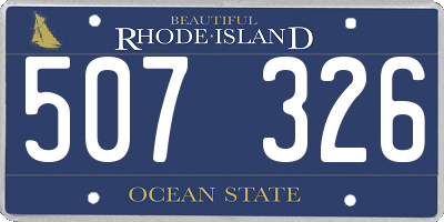 RI license plate 507326