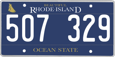RI license plate 507329