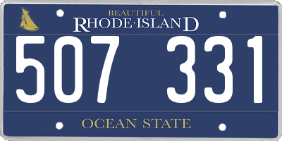 RI license plate 507331