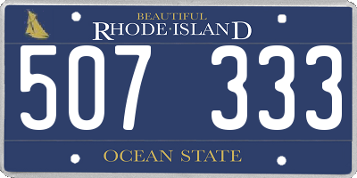 RI license plate 507333