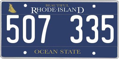 RI license plate 507335