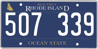 RI license plate 507339