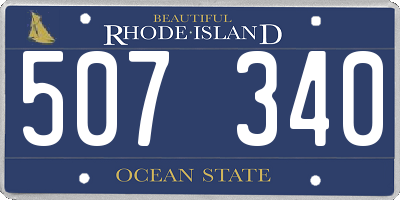 RI license plate 507340