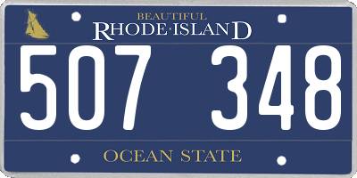 RI license plate 507348
