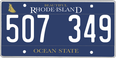 RI license plate 507349