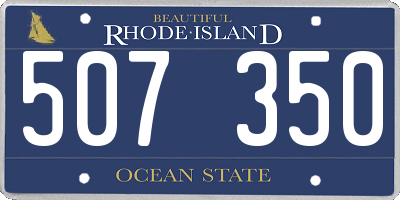 RI license plate 507350