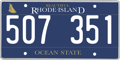 RI license plate 507351
