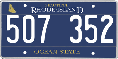 RI license plate 507352