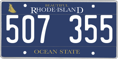 RI license plate 507355
