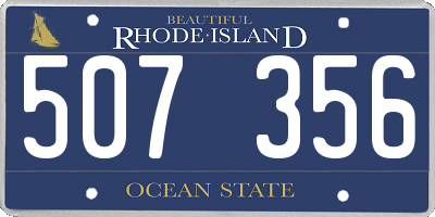 RI license plate 507356