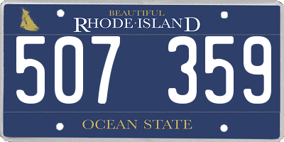 RI license plate 507359
