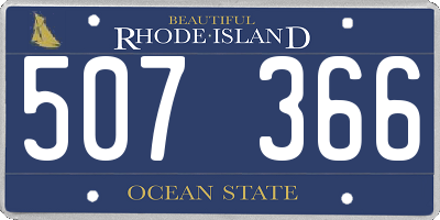 RI license plate 507366