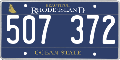 RI license plate 507372