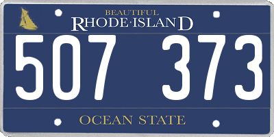 RI license plate 507373
