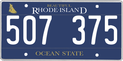 RI license plate 507375