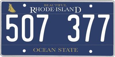 RI license plate 507377