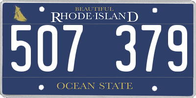 RI license plate 507379
