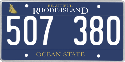 RI license plate 507380