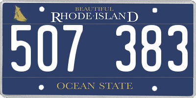 RI license plate 507383