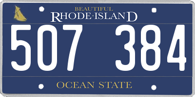 RI license plate 507384
