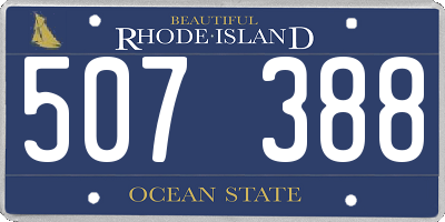RI license plate 507388