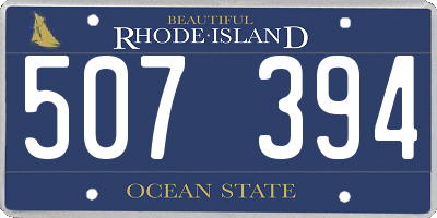 RI license plate 507394
