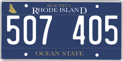RI license plate 507405