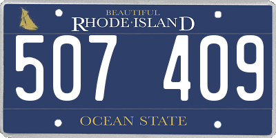RI license plate 507409