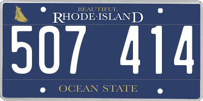 RI license plate 507414
