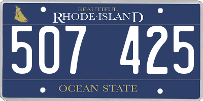 RI license plate 507425